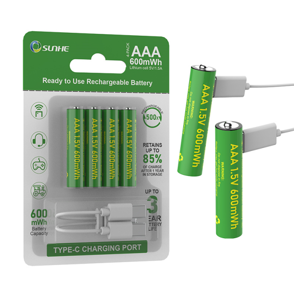 Chinese Factory Supply AAA Rechargeable Lithium Battery